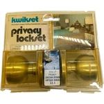 Kwikset 300G Grecian Privacy Lockset Antique Brass Door Knob Vintage New. Fixed Price $24.99.