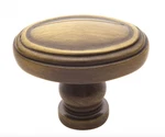 Set Of 4) Baldwin Hardware Estate 4915 1.5" Deco Oval Knob Satin Brass / Black. Fixed Price $64.87.
