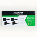 4-PACK Kwikset Casey Hallway Passage Door Handle Lever Reversible Matte Black. Fixed Price $43.90.