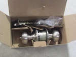 New Schlage F51-GEO Nickel Georgian Keyed Entry Door Knob Set. Fixed Price $35.00.