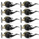 Hasmikit 10 Matte Black Door Handles Privacy Pack, Finish. Fixed Price $142.99.