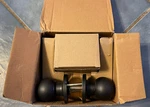 Probrico Oil Rubbed Bronze Door Knobs With Single Cylinder Deadbolts Exterior. Fixed Price $19.95.