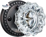 Glass Door Knobs With Lock, Oil Rubbed Bronze Crystal Interior For Pr. Fixed Price $53.70.