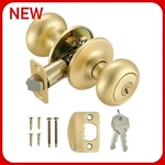 Design House Cambridge Keyed Entry Brass Door Knob R6. Fixed Price $19.99.