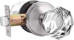 Crystal Clear Glass Door Knobs Diamond Shape Heavy Duty Satin Nickel. Fixed Price $21.92.