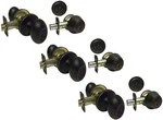 3 Entry Oval Door Knobs Locks Oil Rubbed Bronze Egg Shaped Keyed Alike Entrance. Fixed Price $84.00.