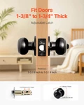 6 Pack Black Door Knobs, Matte Modern Design For Bedroom & Bathroom. Fixed Price $47.15.