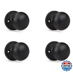 Knobwell 4 Pack Bronze Dummy Door Knob, Single Sided Handle For Closets, French. Fixed Price $37.19.