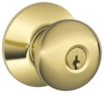 Schlage F51-PLY Brass Plymouth Keyed Entry Panic Proof Door Knob Set. Fixed Price $48.62.