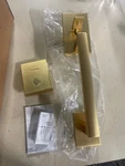 Kwikset 819SCE-LIP San Clemente Dmy Hdlst, Exterior, Satin Brass (scratches). Fixed Price $64.75.