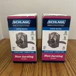 2 Schlage Right Handed Accent Door Lever Camelot Trim Satin Nickel Non-turning. Fixed Price $18.89.