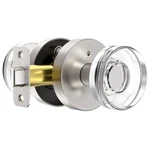 Brushed Nickel Door Knobs Crystal Interior Privacy Round.... Fixed Price $52.03.