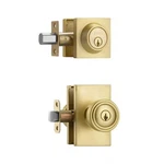 Parro Gold Door Knobs Interior, Exterior With Deadbolt, Keyed Alik.... Fixed Price $36.22.