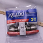 Toledo Avila Stainless Steel Keyed Entry Door Knob Lock Set. Fixed Price $12.91.