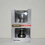 Defiant Hartford Keyed Entry Door Knob Satin Nickel Quick Rekey Dual Backset. Fixed Price $19.99.