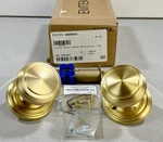 Emtek 8200NWUS4 Norwich Privacy Door Knob Set - Satin Brass. Fixed Price $98.80.