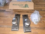 Vintage Style Satin Nickel Door Knob Set Nostalgic Classic Round Interior. Fixed Price $75.00.