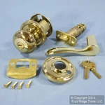 Right Weslock Polished Brass Traditonale Impresa 640 Keylock Knob Bordeau Latch. Fixed Price $25.75.