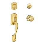 Upgrade Your Entryway Look - Schlage Camelot Handleset Bright Brass. Fixed Price $179.99.