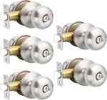 Brushed Nickel Door Knobs Privacy Interior For Bedroom Bathroom Keyle. Fixed Price $56.99.