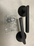 Emtek 505HLOUS19 Helios Non-turning Dummy Lever Set Brass Modern, Flat Black. Fixed Price $122.99.