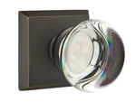 New Emtek 7211PCFB Privacy No. 6 Rosette Providence Door Lever Glass Knob. Fixed Price $85.00.