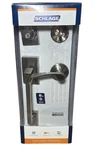 Schlage Century Merano Entrance Handle Set Satin Nickel F60 V 619. Fixed Price $89.99.
