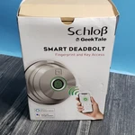 Geektale Keyless Entry Door Deadbolt App Control, Auto Lock, Fingerprint. Fixed Price $22.99.