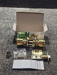 (qty 3) Shield Security 149065 Passage Lockset Tulip Knob Style Polished Brass. Fixed Price $45.00.