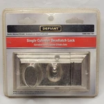 Defiant Single Cylinder Deadbolt Deadlock Nickel Entrance Door W/ 2 Keys. Fixed Price $9.95.
