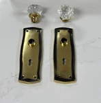 Nostalgic Warehouse Dbl Dummy Set Prairie Plate And Crystal Knob Antq Brass. Fixed Price $67.00.