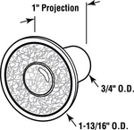 Prime-line 161522 Plastic Right/left Handed Indoor Knob 0.5 To 1.375 In. Thick. Fixed Price $7.57.
