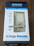 New Schlage Encode Smart Wifi Century Trim Latitude Lever Door Lock Satin Nickel. Fixed Price $194.95.