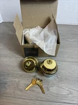 Schlage Double Cyl. Deadbolt, B62N 505 605, Brass With Keys New Open Box. Fixed Price $29.99.