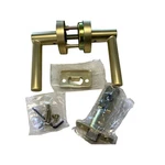 Signature Hardware 466698 Ewing Entrance Set, Round Rod Lever Handle-satin Brass. Fixed Price $38.90.