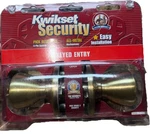 Kwikset 400T Antique Brass Keyed Front Entry Door Knob Round Handle ( Brand New). Fixed Price $16.49.