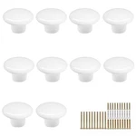 10 Pack White Ceramic Cabinet Knobs Vintage Round Drawer Cupboard Dresser War.... Fixed Price $18.42.