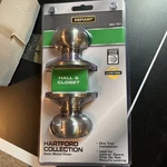 6 Pack Defiant Hartford Collection Satin Nickel Hall & Closet Lock Door Knob. Fixed Price $48.00.
