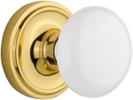 Nostalgic Warehouse Classic Rosette White Porcelain Round Door Knob. Fixed Price $89.00.