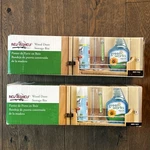 New Rev-a-shelf Wood Door Storage Set Of 2 Tray Cabinet Organizer, Maple. Fixed Price $69.99.