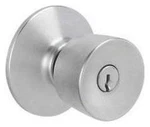 Schlage F51-BEL Chrome Bell Keyed Entry Panic Proof Door Knob Set. Fixed Price $47.73.