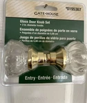 Indoor Glass Doorknob Set By Gate House, Inch, Brass, 0195367, E2279-LV2968. Fixed Price $20.00.