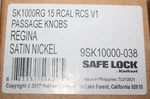 Kwikset SK1000RG-15V1 Safe Lock Regina Passage Door Knob Satin Nickel. Fixed Price $17.10.