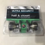 Ultra Security Hall & Closet 84433 Non-locking Door Knobs Antique Brass New. Fixed Price $25.89.