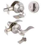 Keyed Alike Front Door Exterior Lever Lockset With Single Cylinder Deadb.... Fixed Price $41.91.