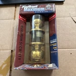 Kwikset Maximum Security Keyed Entry Door Knob Lock Polished Brass ! Nos. Fixed Price $10.99.