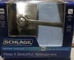 New Schlage Latitude Door Lever Bed & Bath Satin Nickel F40 619 Cen. Fixed Price $24.95.