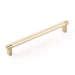 Emtek Select Cabinet Pull 8" C-c Rectangular Stem, Knurled Bar Satin Brass. Fixed Price $38.40.