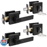 Knobwell 2 Pack Keyed Entry Door Lever Heavy Duty Double Deadbolt Lockset. Fixed Price $136.86.