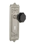 Egg And Dart Solid Brass Single Dummy Door Knob With Black Waldorf Deco. Fixed Price $71.10.